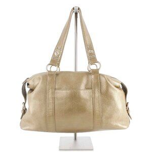 Hobo 14 x 8  x 5 Gold Leather Inner Pockets Luxe Shoulder Purse